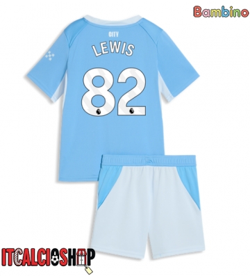 Manchester City Rico Lewis #82 Prima Maglia Bambino 2026-27 Manica Corta (+ Pantaloni corti)